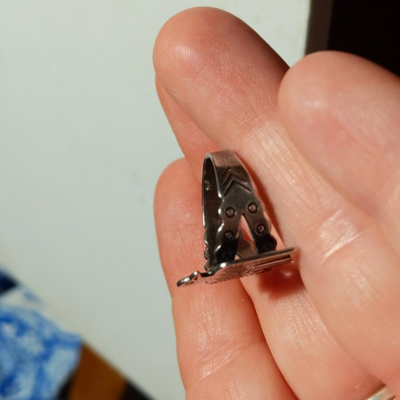Vintage sterling silver 925 native american thunderbird ring - Picture 6 of 9
